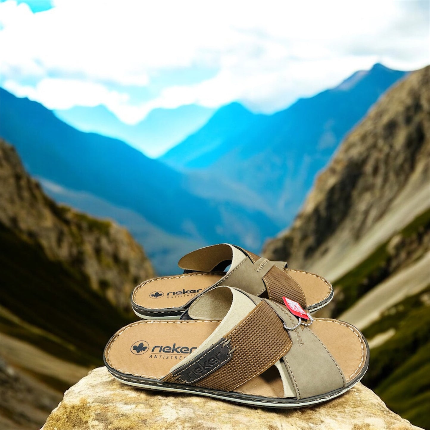 Rieker men's mules brown