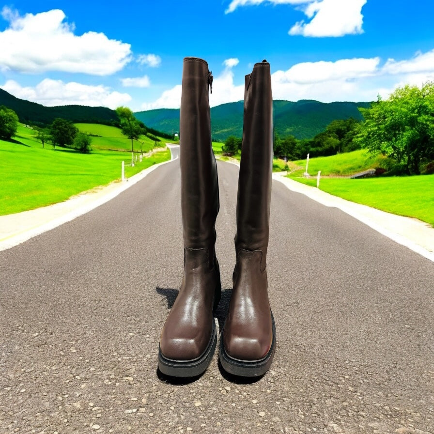 Frank Daniel Women's HIGH BOOT DARK BROWN Manufacturer number: FD9604 ( Last pieces )