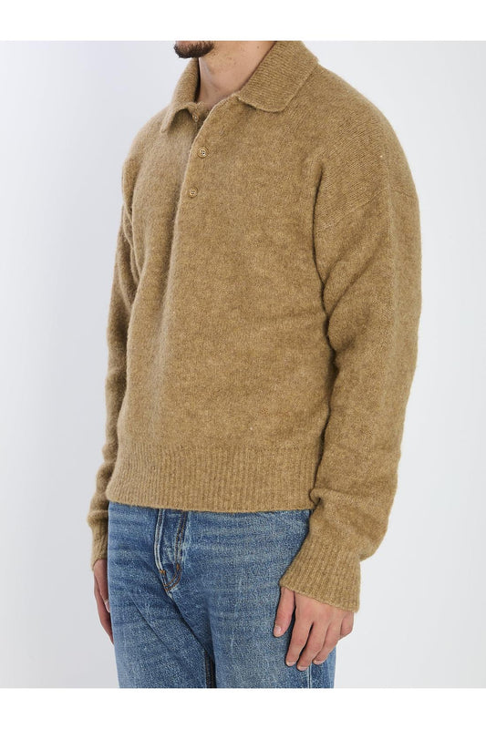Polo in alpaca and wool