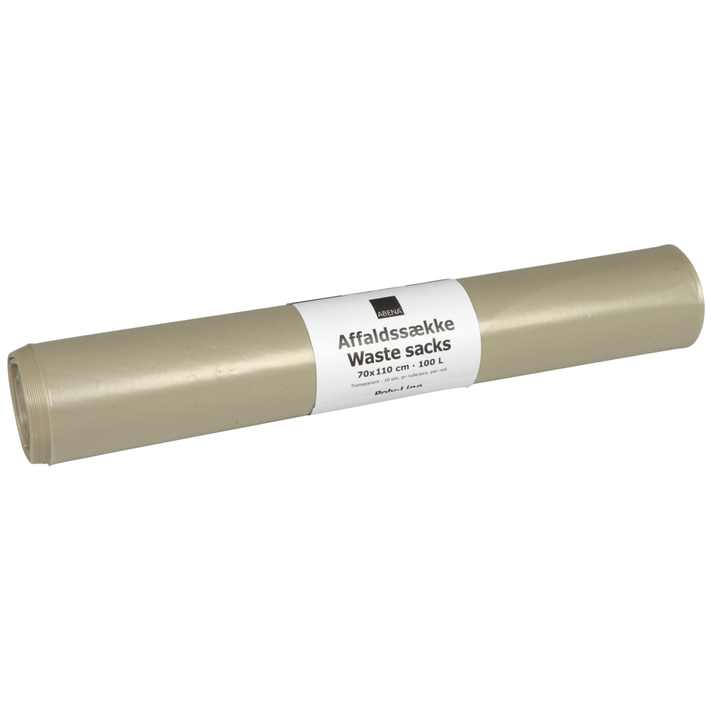 Abfallsäcke 120 L, 700x1100 mm, 55 my LDPE, Transparent | Rolle (10 Beutel)