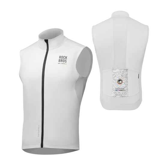 ROAD TO SKY Hjólreiðajakki fyrir herra, ermalaus hlaupavesti, öndunarvænn