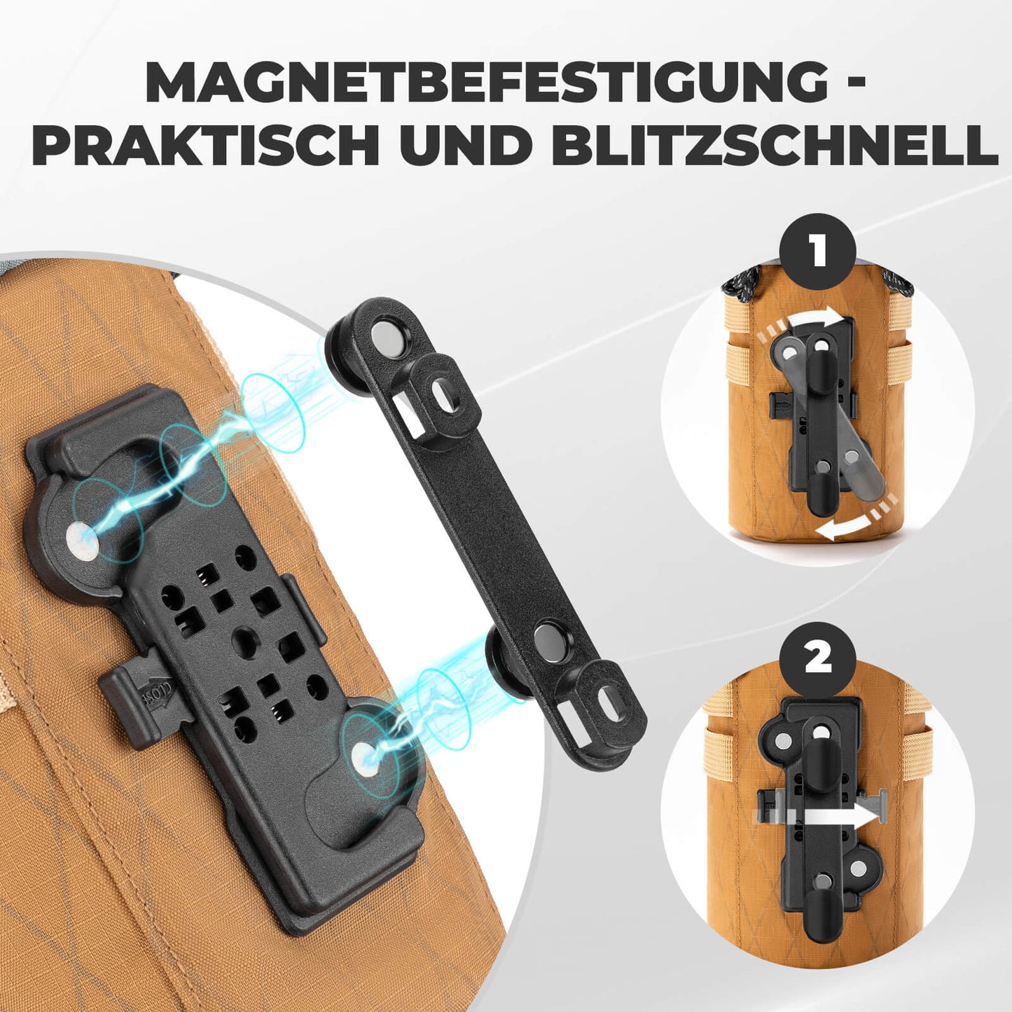 Bicycle handlebar bag 1.2L for water bottles Ø10 cm