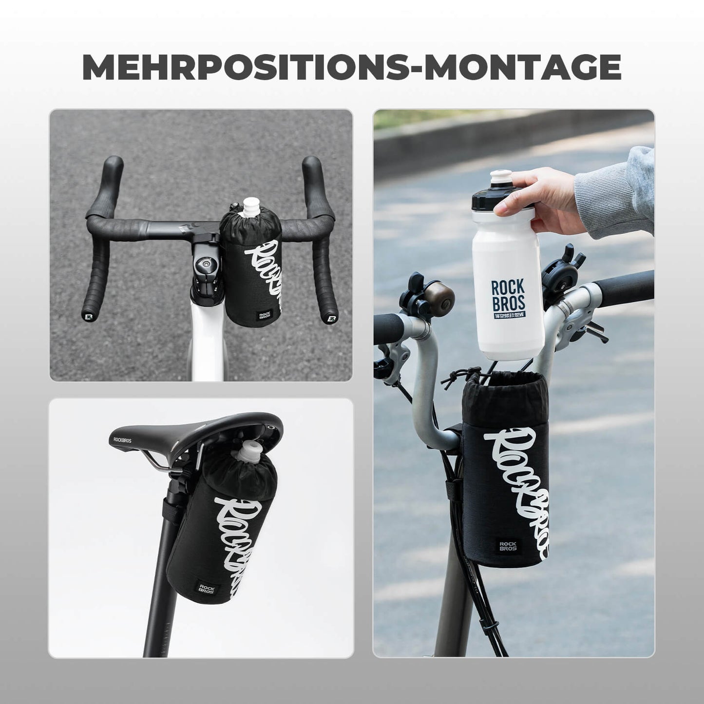 Fahrrad Lenkertasche Mini 1L für Trinkflaschen Ø9 cm