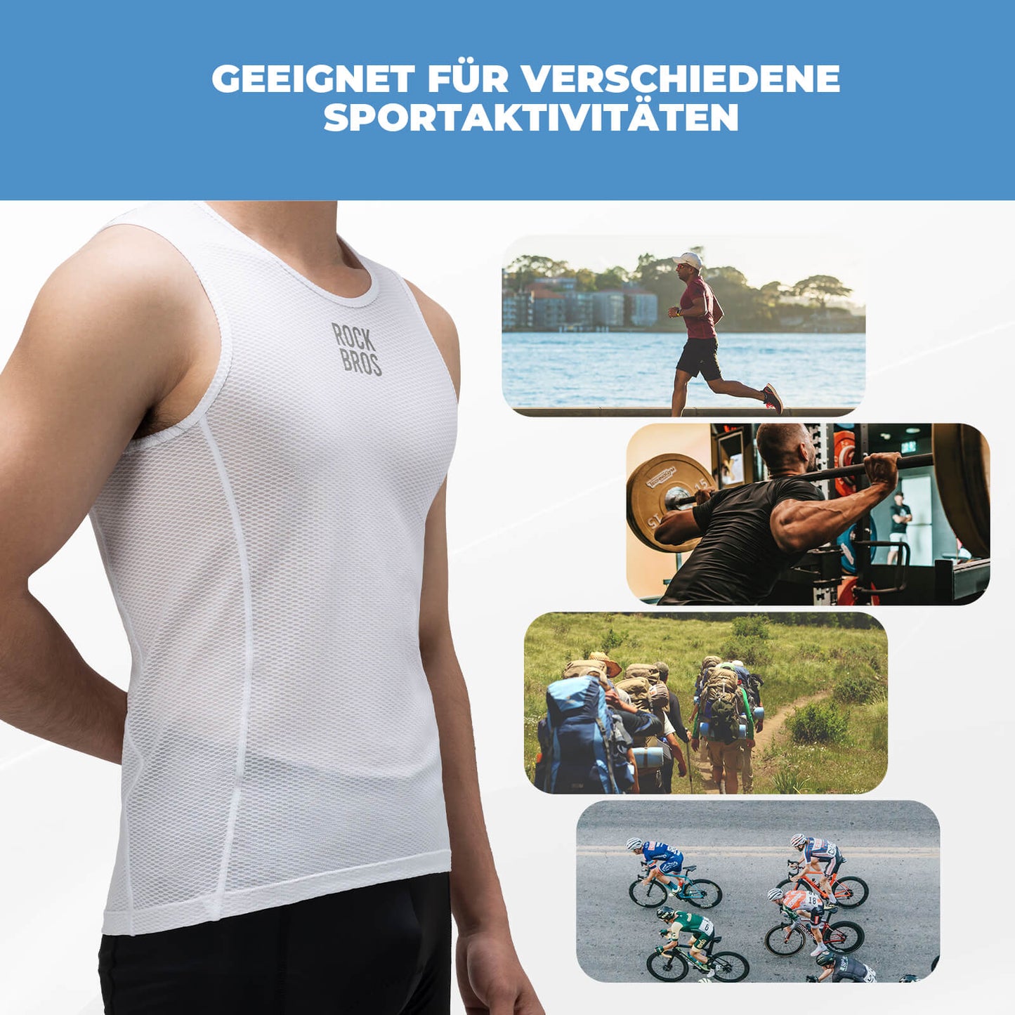 Sleeveless undershirt cycling jersey men