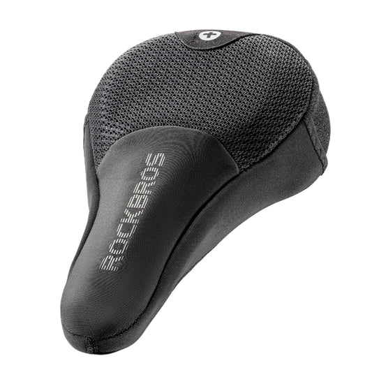 Uppblásanlegur hnakkhulstur fyrir hjól með áklæði