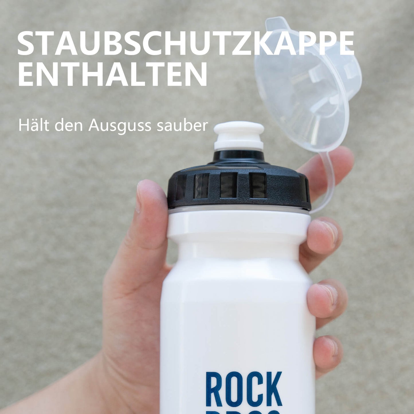 ROCKBROS Fahrrad Wasserflasche 600ml Trinkflasche BPA-Frei Auslaufsichere Flasche