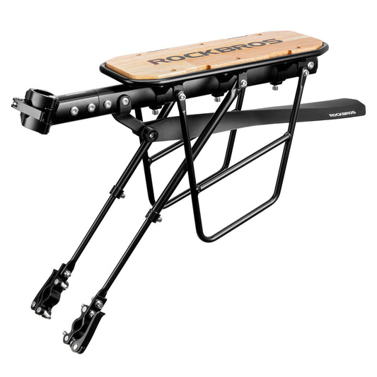 Bicycle luggage carrier with mudguard, mounting without drilling, 26-29 inch