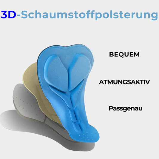 Cycling shorts with 3D padding, breathable, elastic, reflective