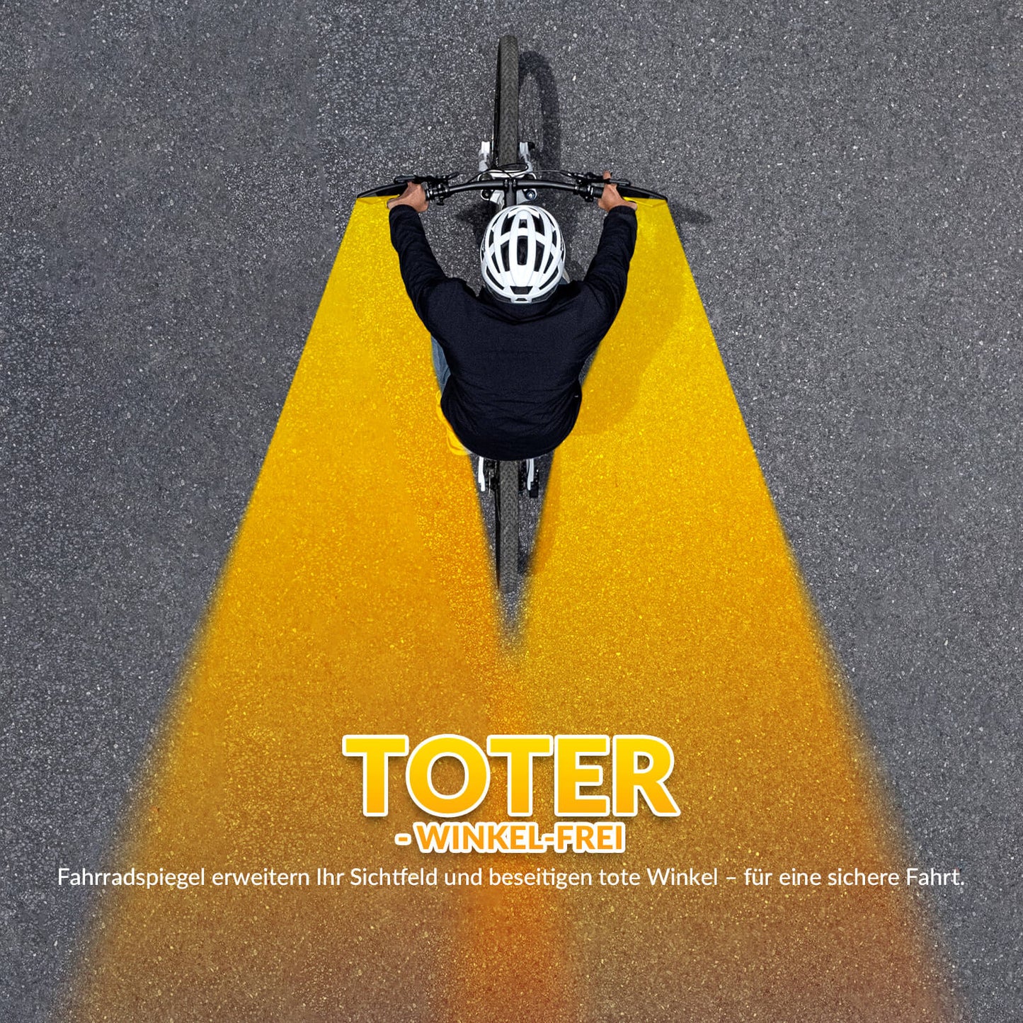 Bicycle mirror, rearview mirror, 360° adjustable for handlebars 21-26mm