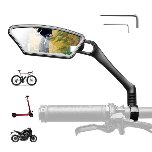 Bicycle mirror, rearview mirror, 360° adjustable for handlebars 21-26mm