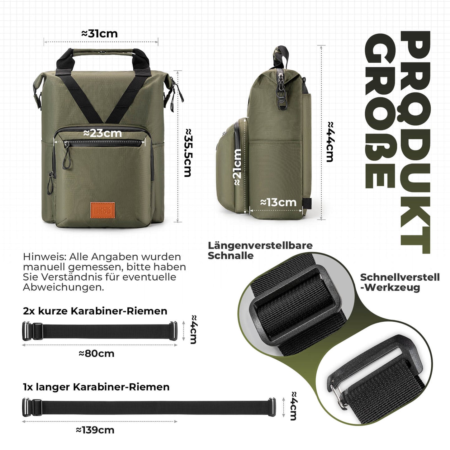 Taska fyrir Brompton stýri, 10 lítrar og 1,5 lítrar