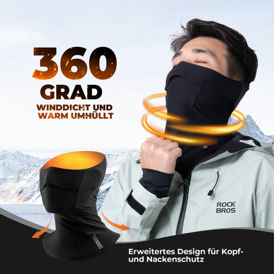 ROCKBROS Halbe Sturmhaube Schlauchtuch Atmungsaktiv Elastisch für Radfahren Klettern