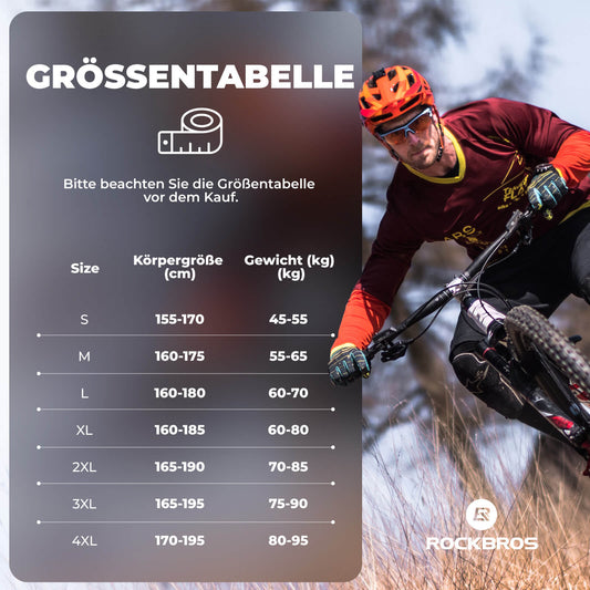 ROCKBROS Men's Long Padded Cycling Pants, Elastic, Breathable