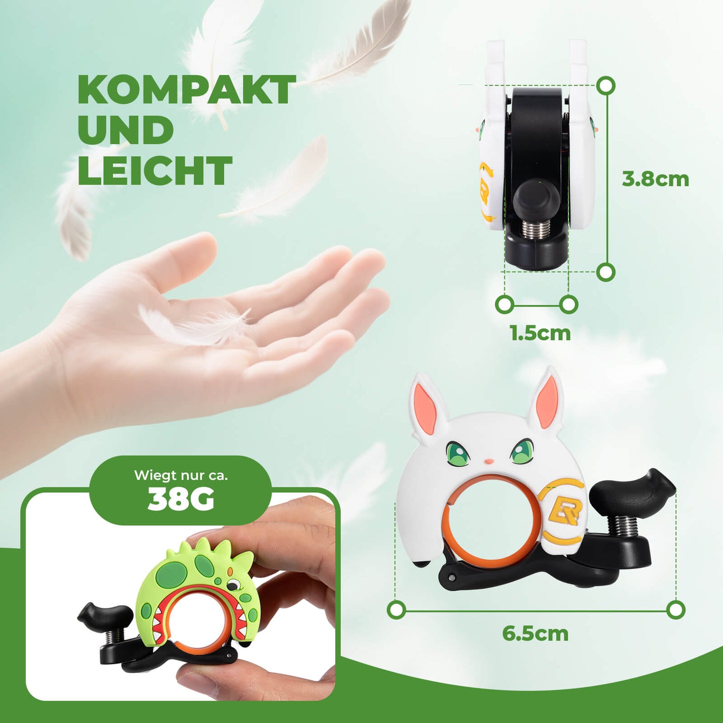 Children's bicycle bell, loud, for handlebars 22.2-25.4mm