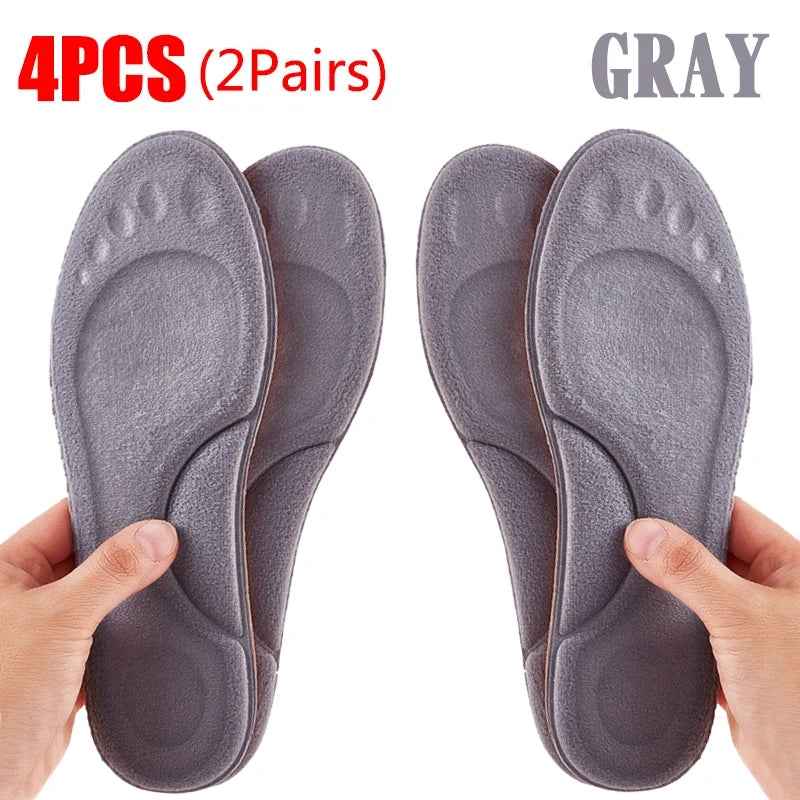 4D Massage Warm Pile Shoes Insoles Super Soft Latex Sports Insole