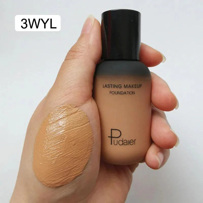 Face liquid foundation makeup waterproof base whitening cover dark circle