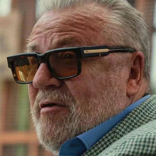 Jacques Marie Mage Hemmings sólgleraugu með klassískum ferköntuðum umgjörðum og hulstri, Bossy