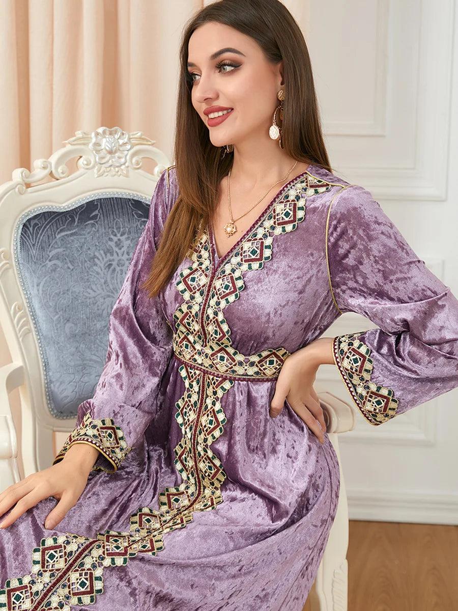 Elegant Dubai inspired dress for muslim women,Modest & stylish fashion