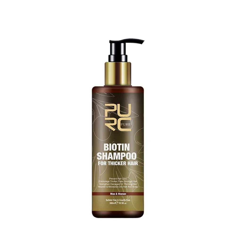 PURC,Biotin fast hair growth oil shampoo conditioner set anti hair loss