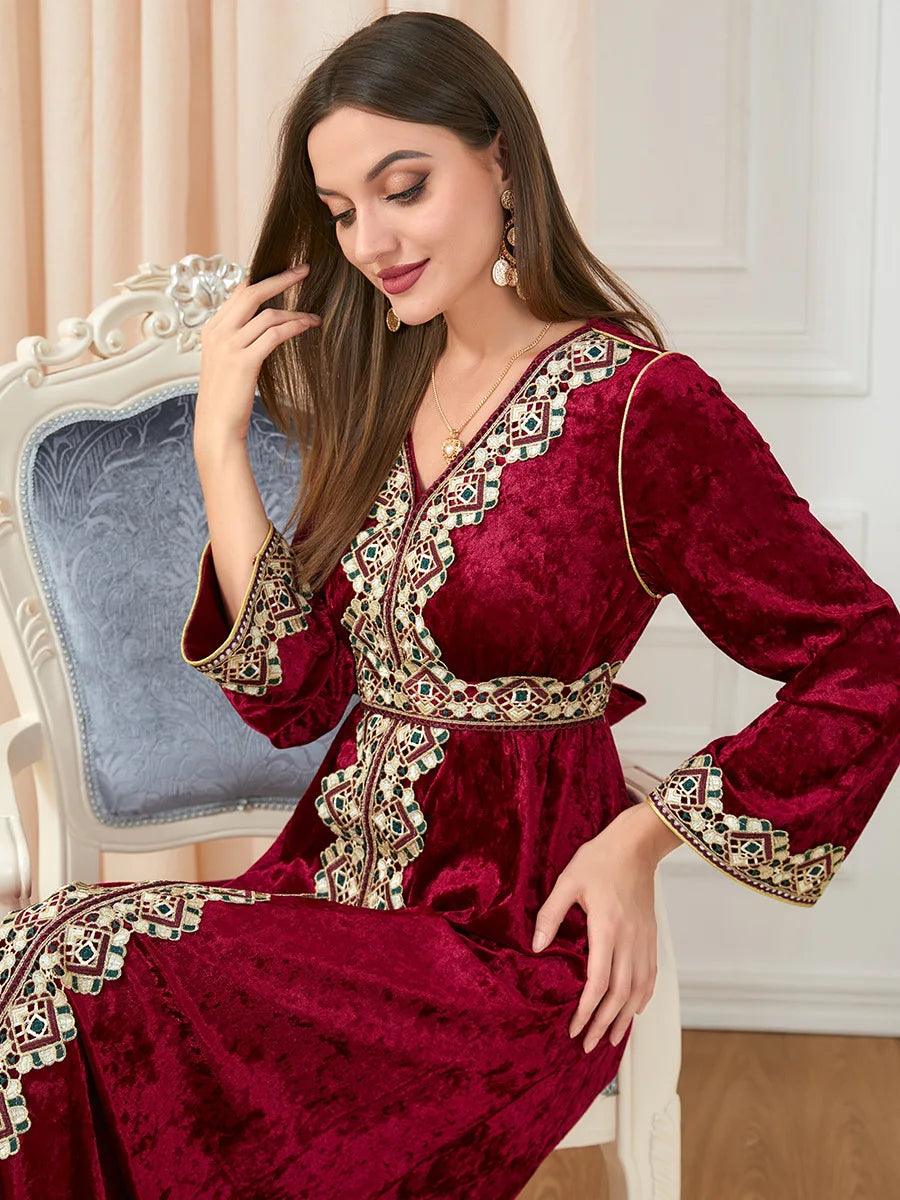 Elegant Dubai inspired dress for muslim women,Modest & stylish fashion