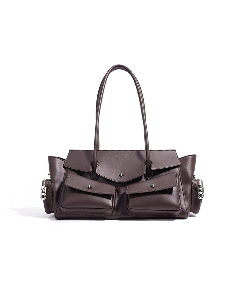 ARI women large capacity shoulder handbag – multi-pocket underarm bag for daily use