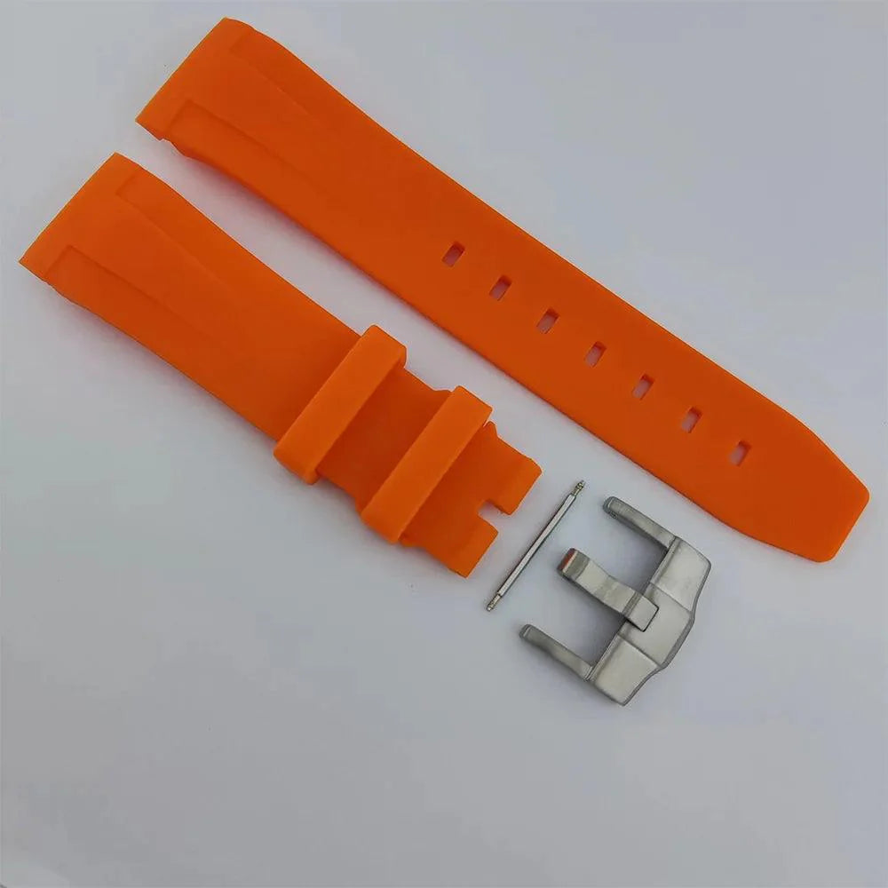 watches stainless steel rubber straps