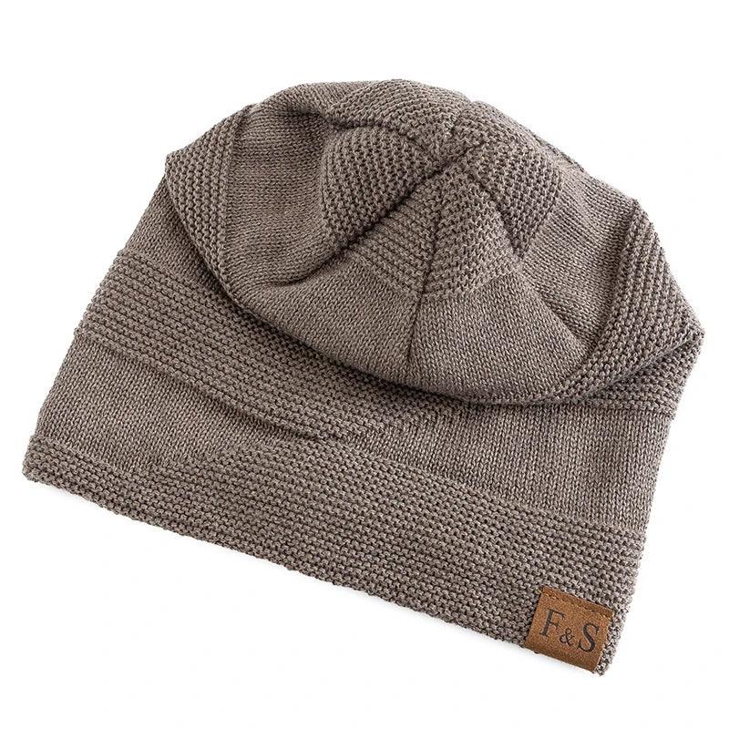 Unisex slouchy hats,Fur lined warm beanie