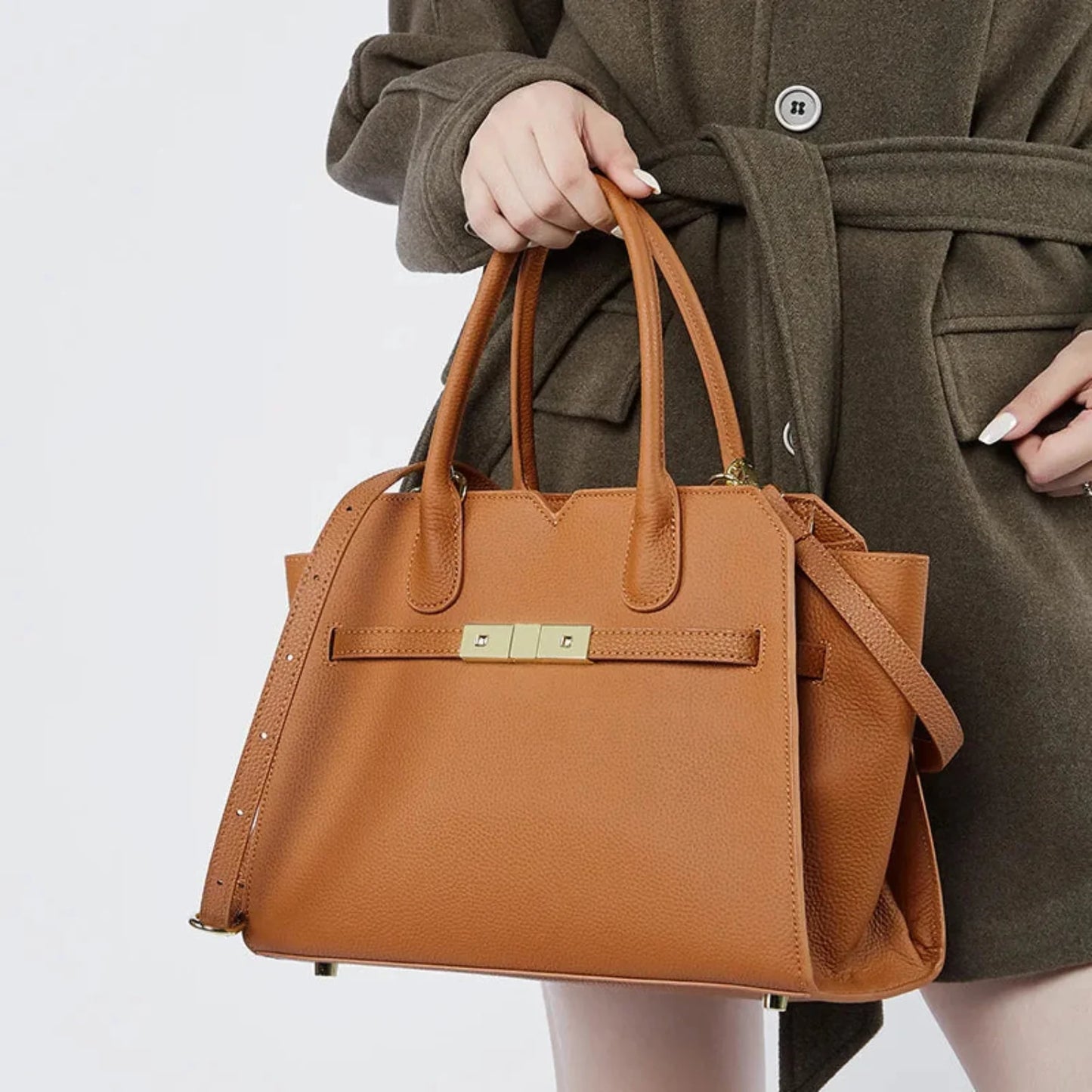 Modern leather tote for women functional & fashionable design