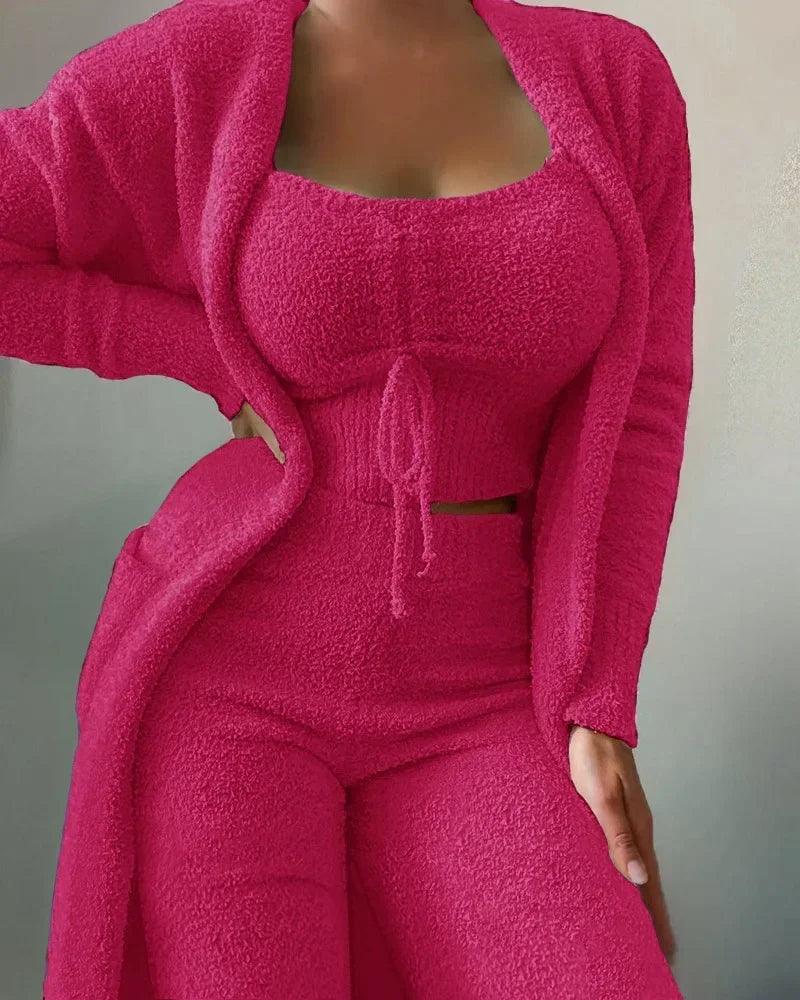 Girls winter pajama set – Cozy sleepwear with square ankle-length