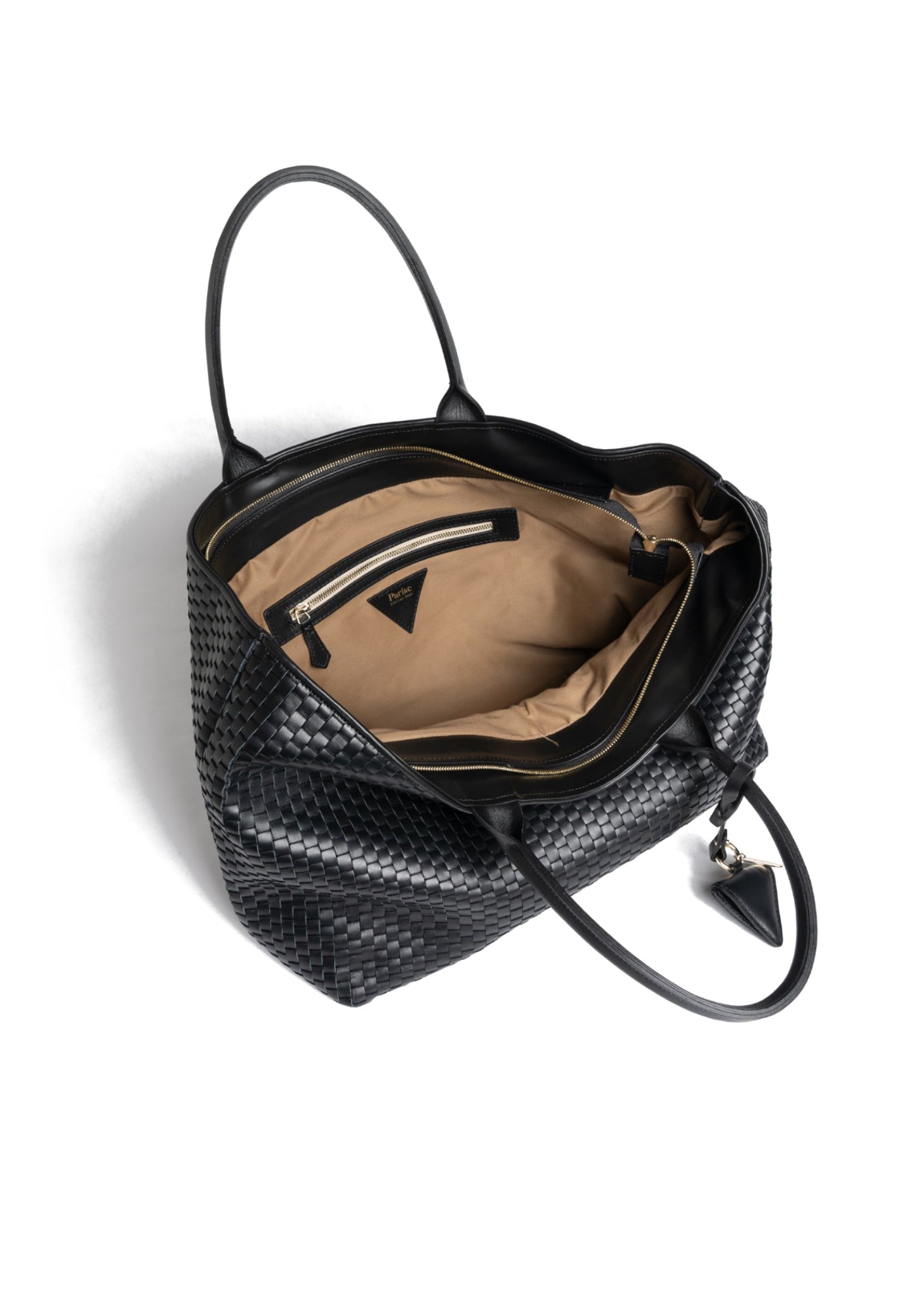 '60' Large Tote Bag with Zip Black