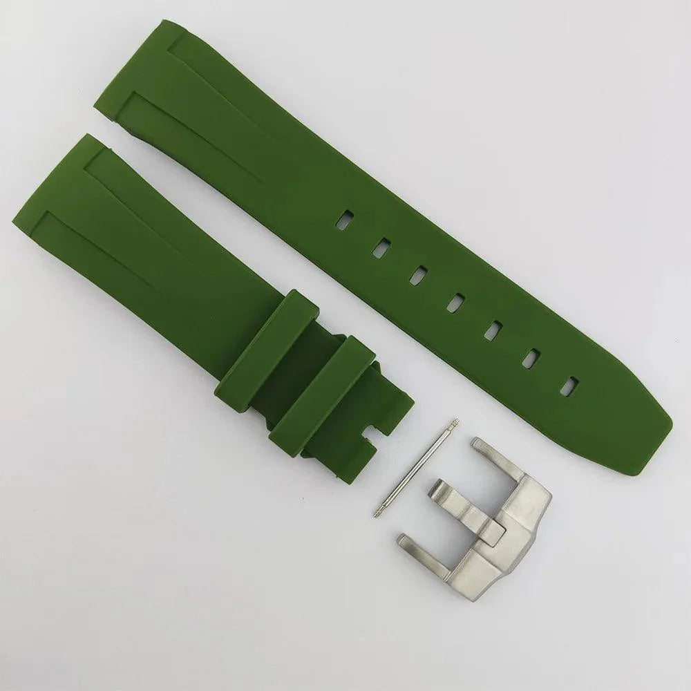 watches stainless steel rubber straps