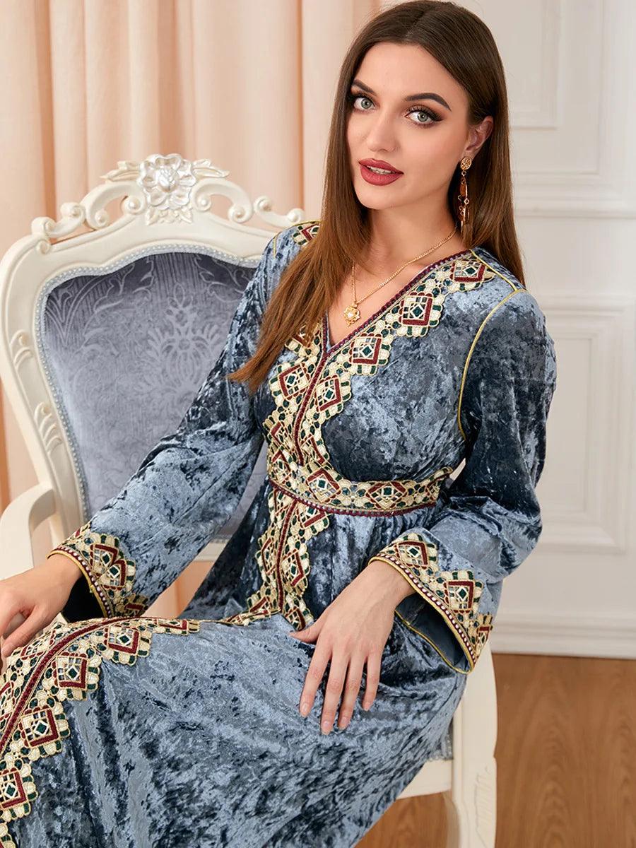 Elegant Dubai inspired dress for muslim women,Modest & stylish fashion