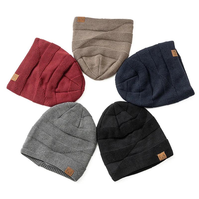 Unisex slouchy hats,Fur lined warm beanie