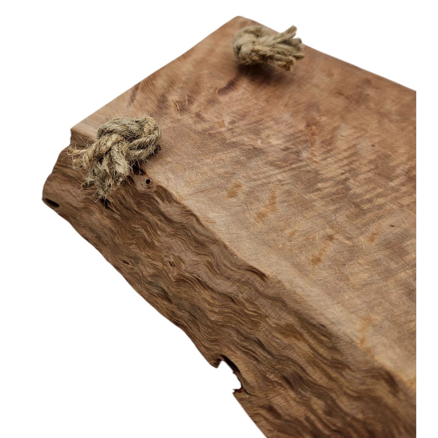 Serviertablett Holz Servierbrett Anrichteplatte Platte Tablett braun 50 cm Lang