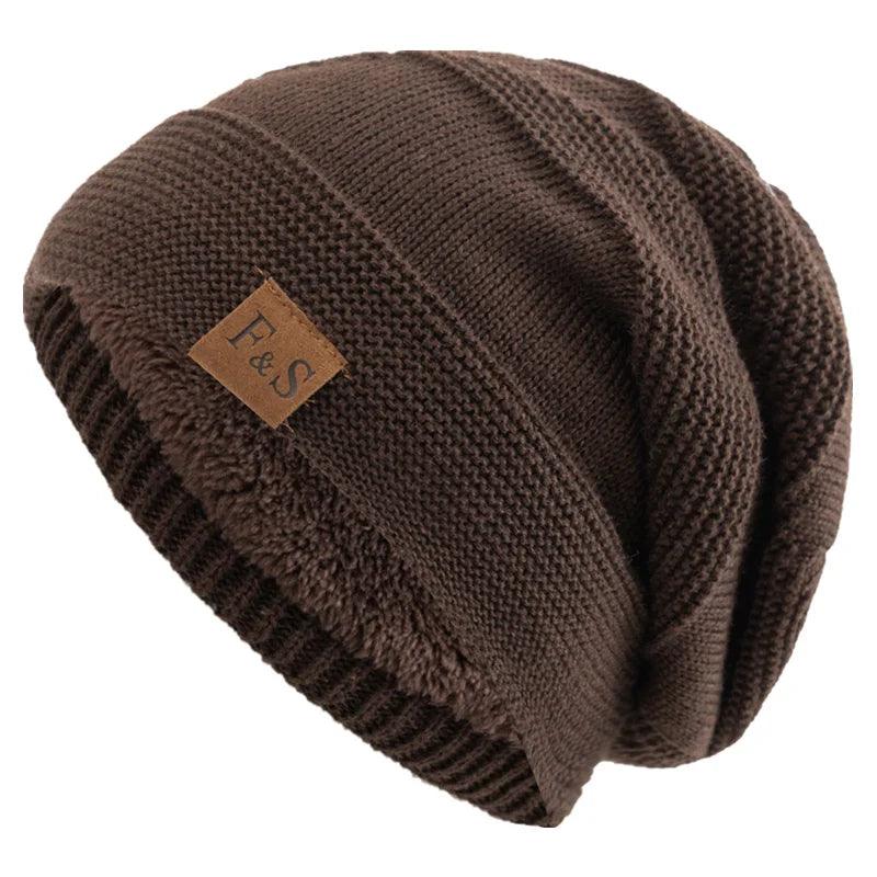 Unisex slouchy hats,Fur lined warm beanie