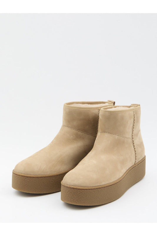 Shearling ankle boots