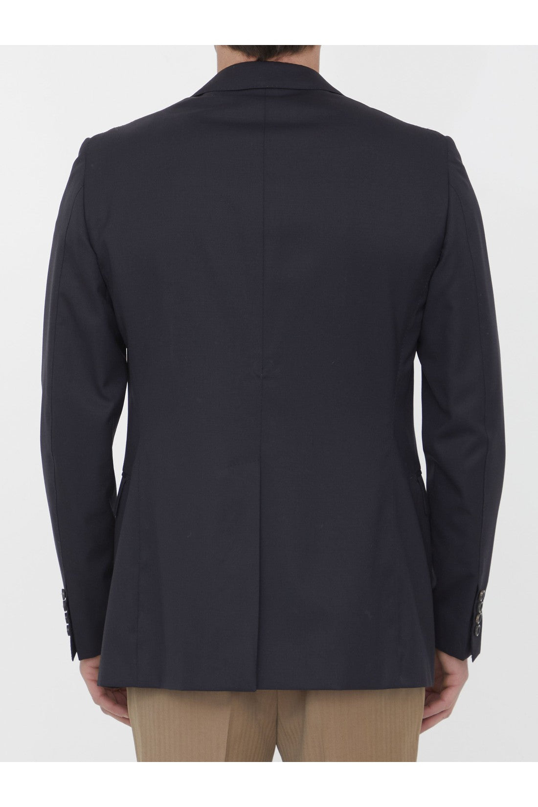 Single-breasted wool jacket