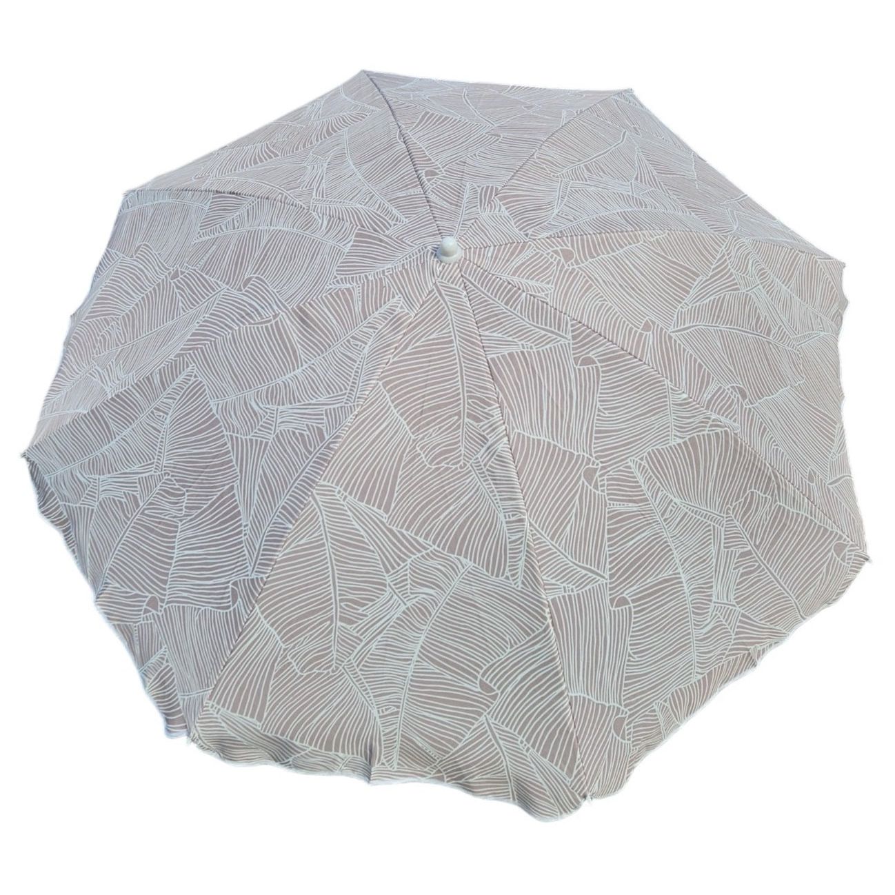 Sonnenschirm Strandschirm Balkonschirm grün creme braun 160 cm UV Schutz 30+