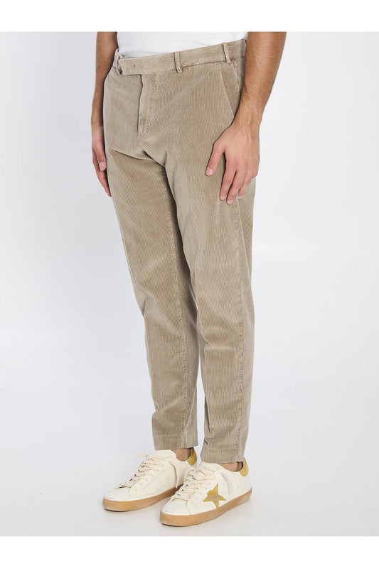 Straight-leg corduroy trousers
