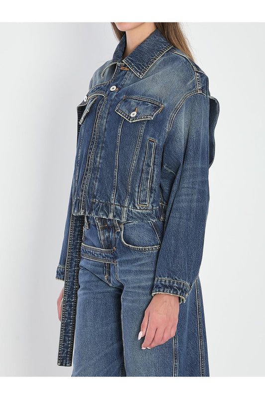Strap jacket in denim