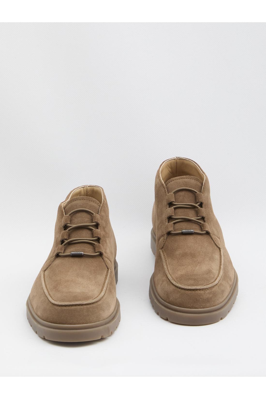 Suede leather ankle boots