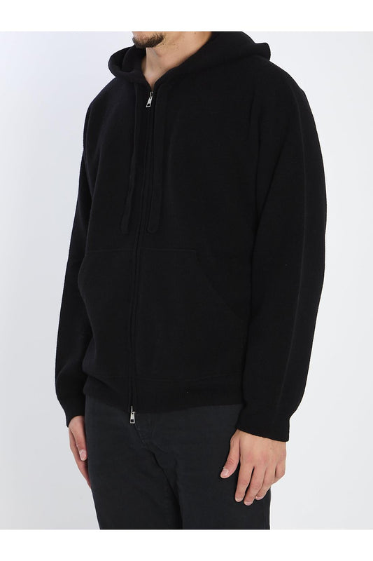 Super-fine wool hoodie