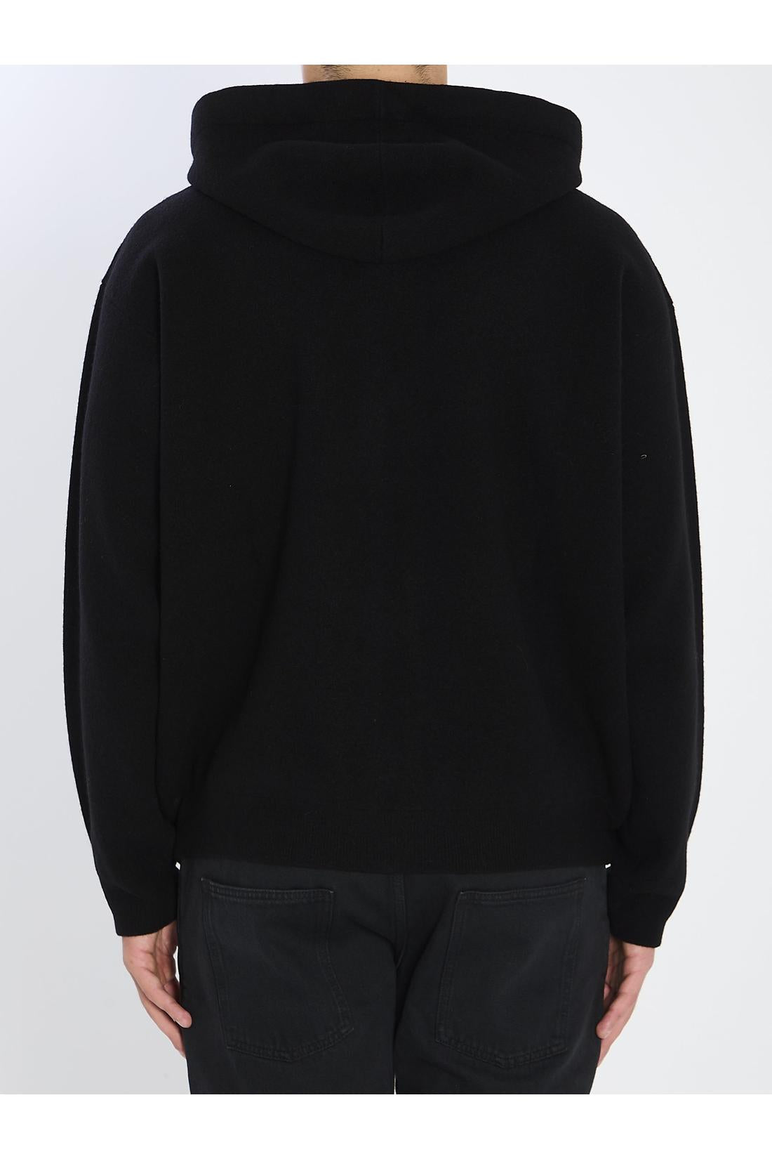 Super-fine wool hoodie