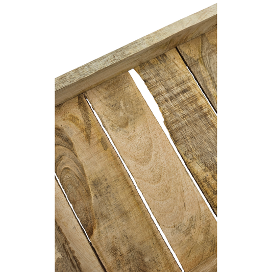 Tablett Dekotablett Holz Mangoholz braun Deko Tischdeko Mango Holztablett B-WARE