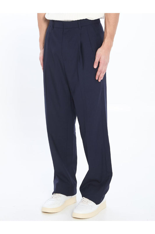 Tailored trousers with front pleats