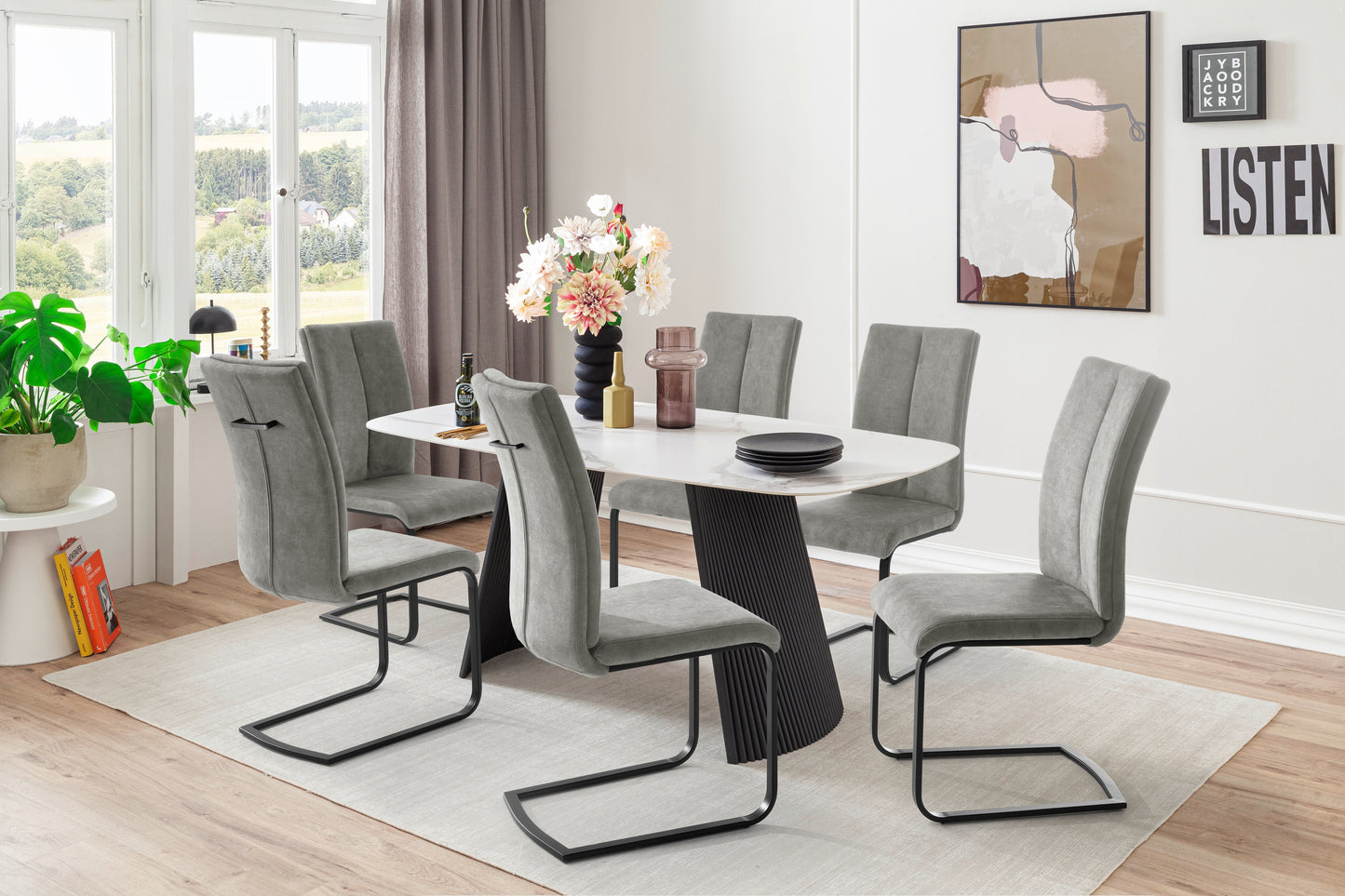 HUDSON sveiflustóll með handfangi - 4 stk.