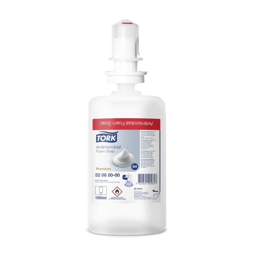 Tork 520800 Schaumseife zur Händedekontamination Premium S4 | Flasche (1000 ml)