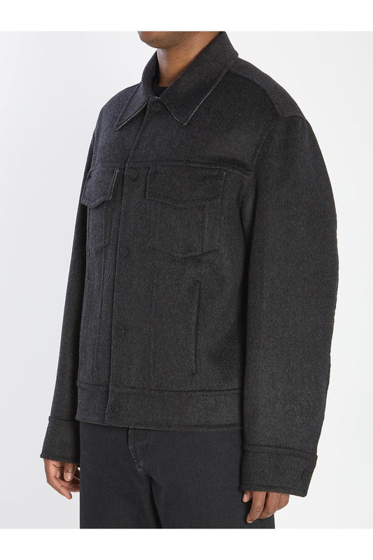 Trucker jacket in wool