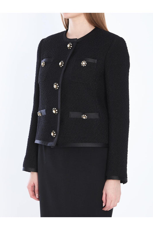 Tweed single-breasted jacket