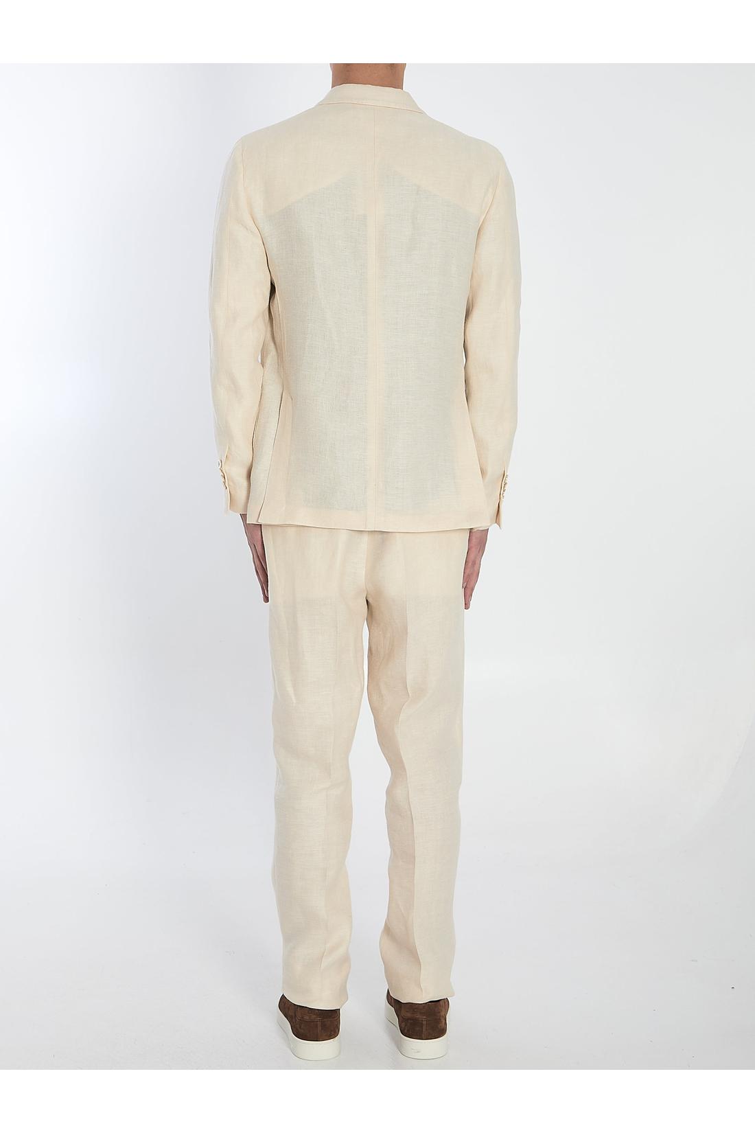 Two-piece linen suit